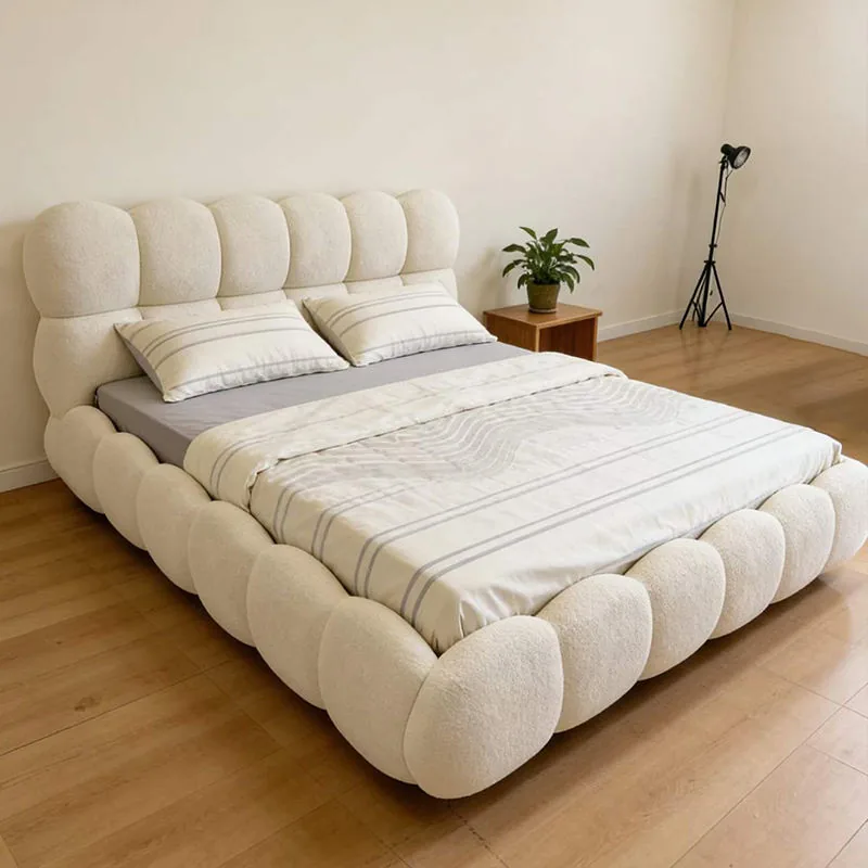 Cloud-Edge Bouclé Upholstered Platform Bed product view 3