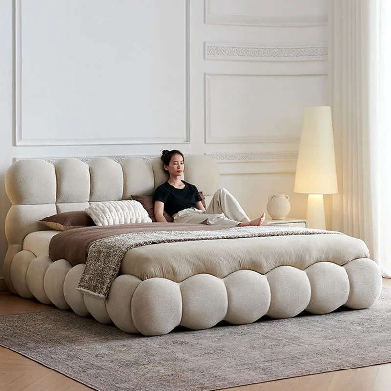 Cloud-Edge Bouclé Upholstered Platform Bed product view 4