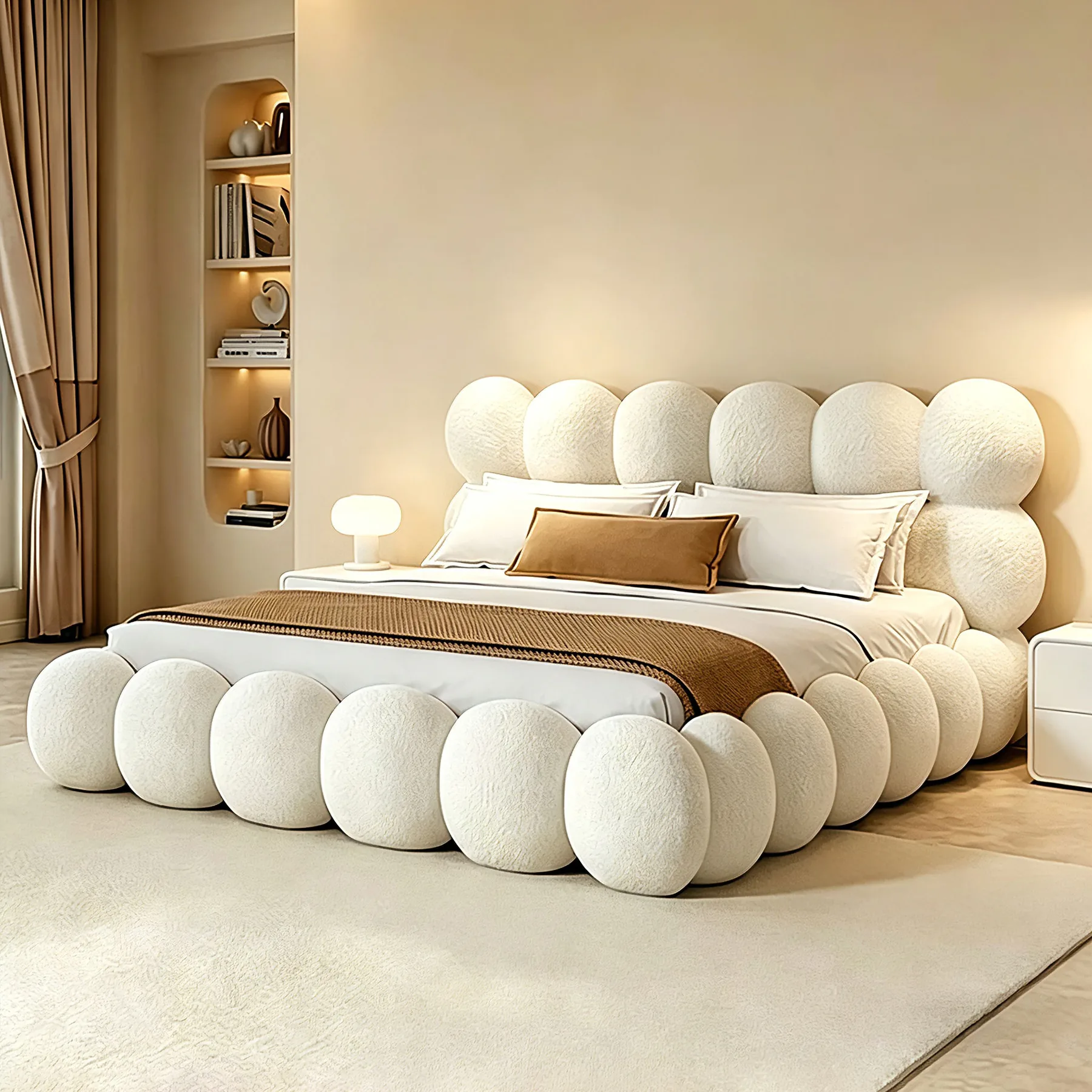 Cloud-Edge Bouclé Upholstered Platform Bed product view 6