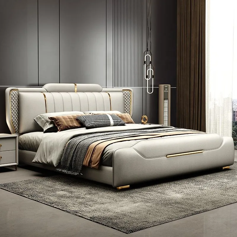 Modern Microfiber Storage Bed with Lift-Up Base