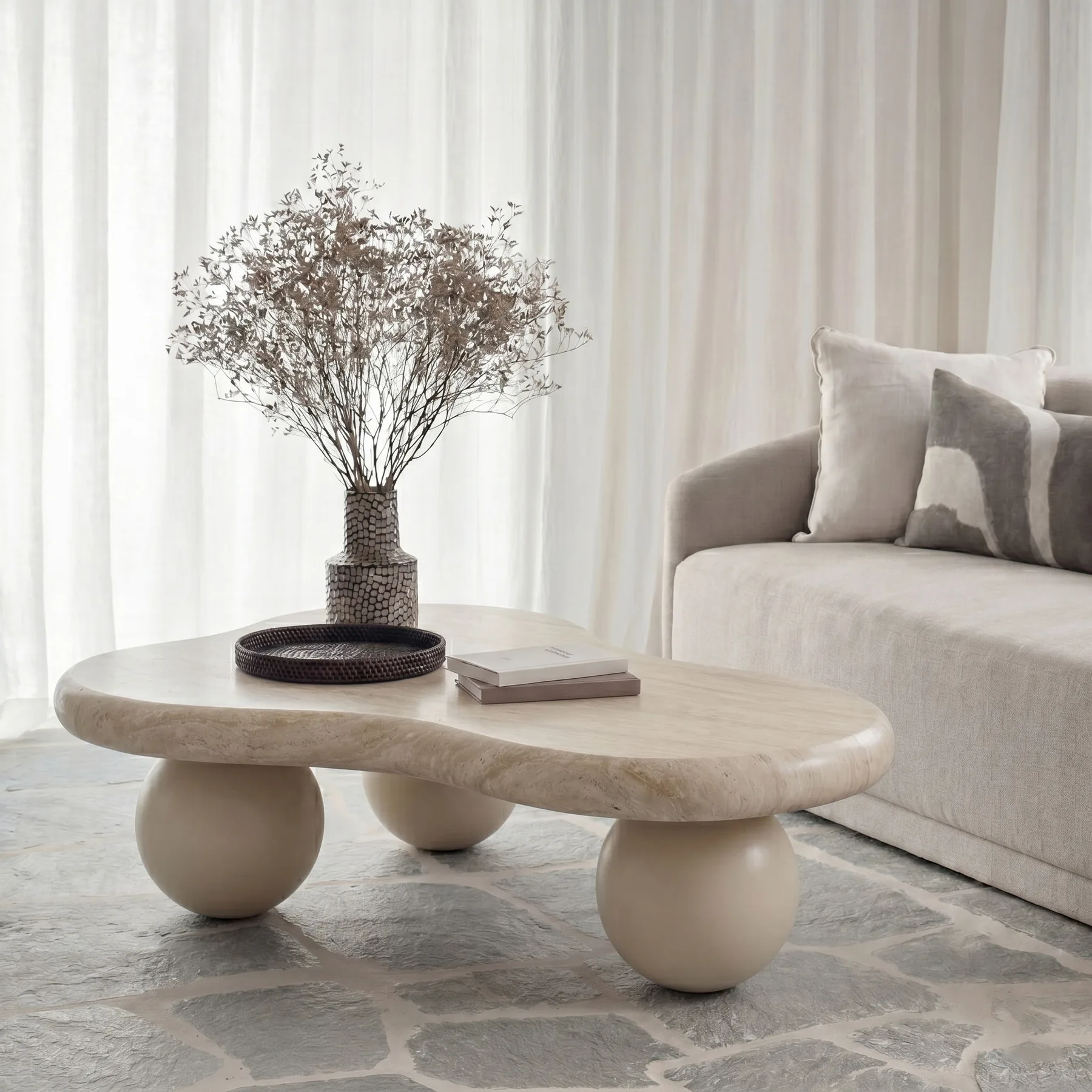 Irregular Cloud Coffee Table with Spherical Legs product view 2