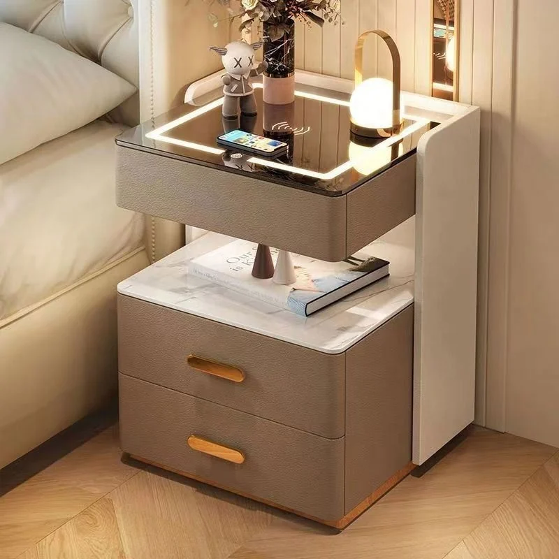 Hospitality Smart Nightstand with Charging Station & Smart Lock