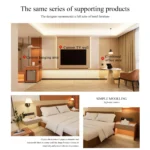 Layout sheet of the same series: TV wall, hanging area, mini-bar cabinet and desk area with round table