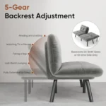 Backrest positions from upright to fully flat