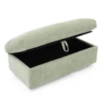 Storage ottoman with the lid open