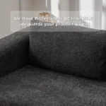 Close-up of the textured upholstery on the back and seat
