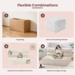 Unpacking steps: unbox, take out, wait 48 hours and use