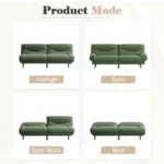 Four modes: lounge, sofa, split-back and bed