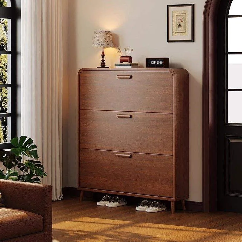 Large-Capacity Wooden Flip-Drawer Shoe Cabinet product view 4