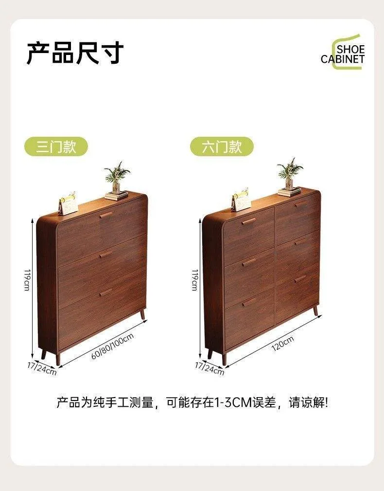 Large-Capacity Wooden Flip-Drawer Shoe Cabinet product view 6