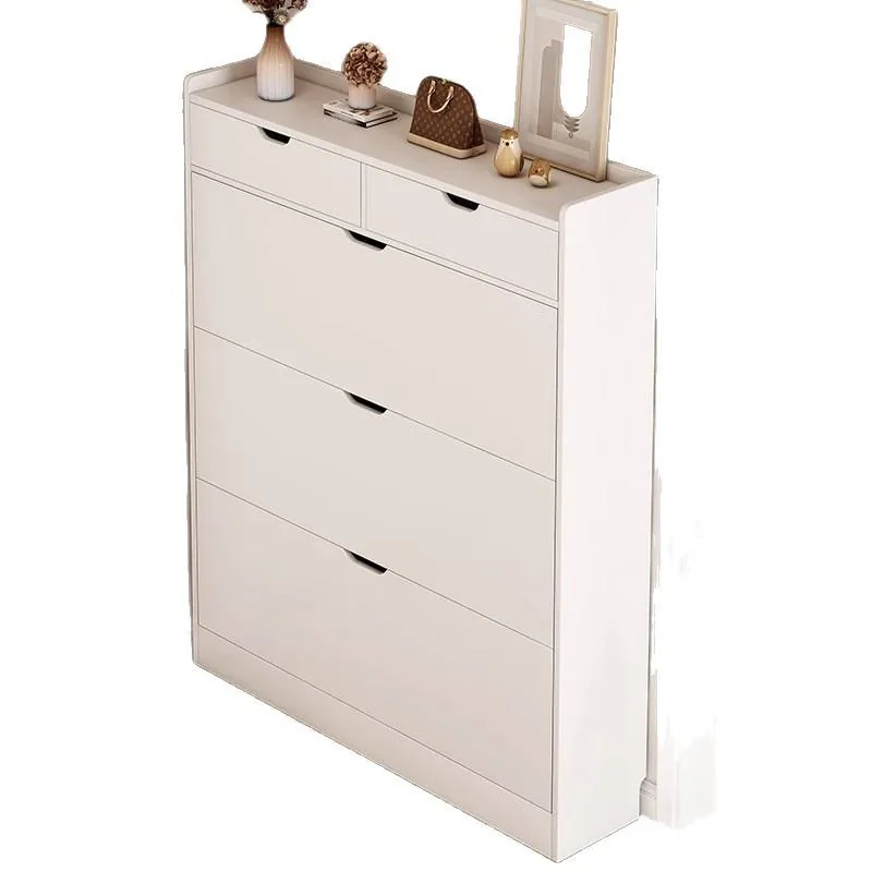 Modern Slim Multi-Tier Flip-Drawer Shoe Cabinet product view 6