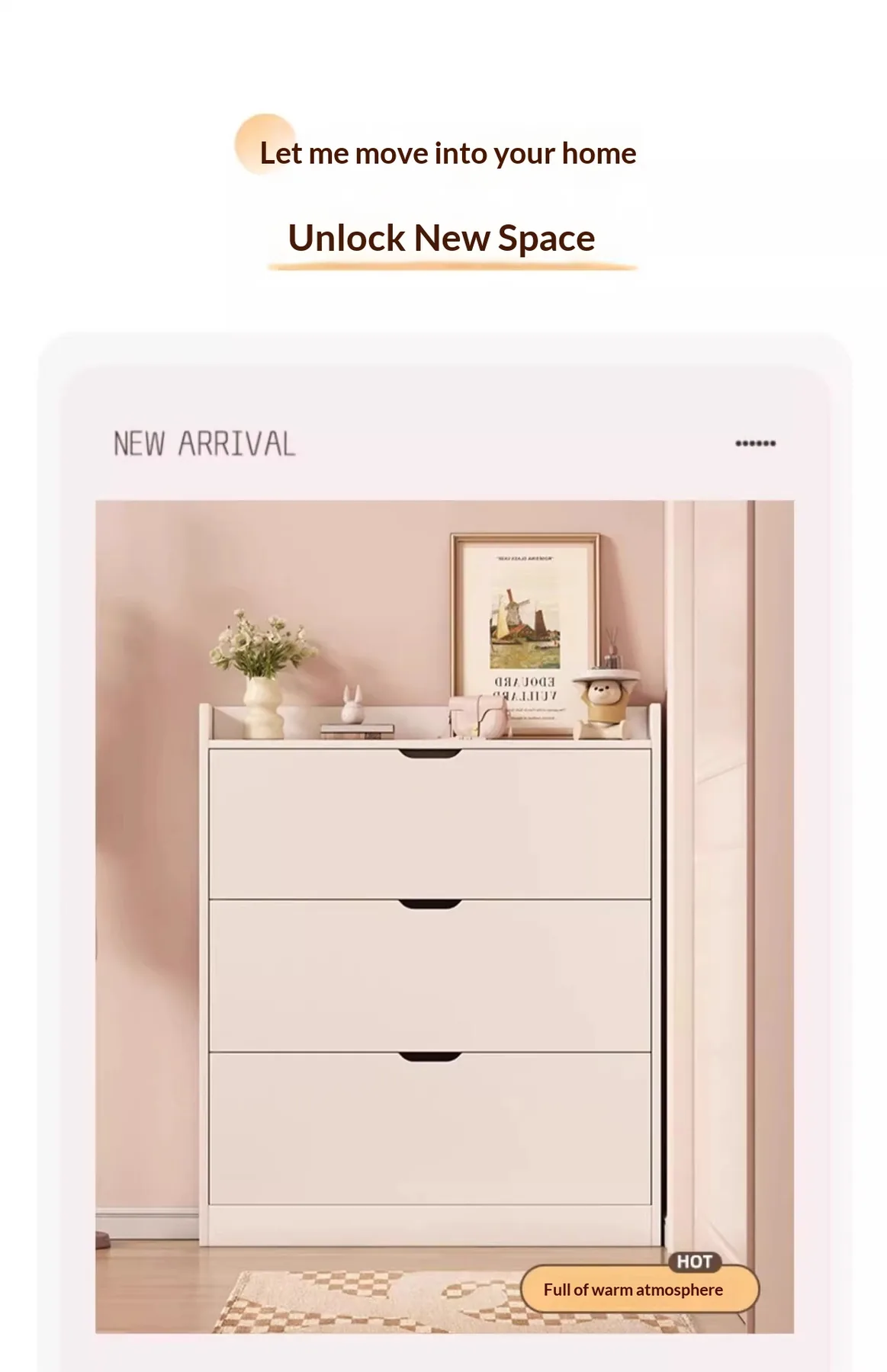 Modern Slim Multi-Tier Flip-Drawer Shoe Cabinet product view 9