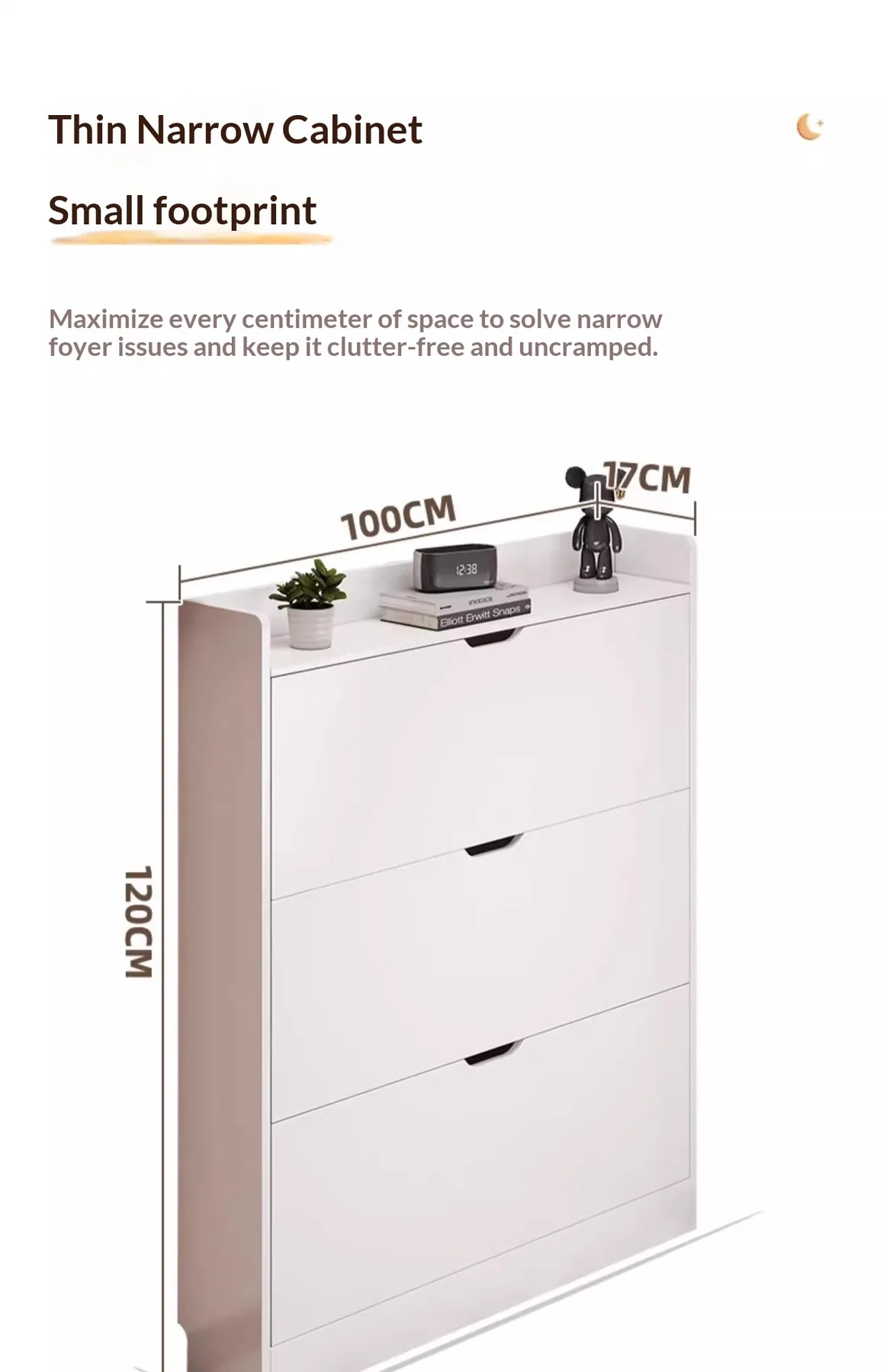 Modern Slim Multi-Tier Flip-Drawer Shoe Cabinet product view 13