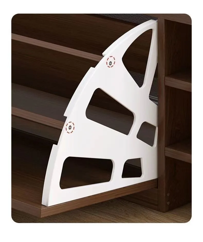 Upholstered Shoe Storage Bench with Flip-Down Door product view 6