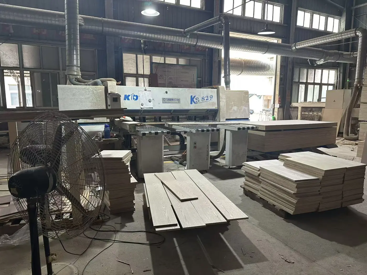 Panel cutting equipment on the FurnishPact factory floor