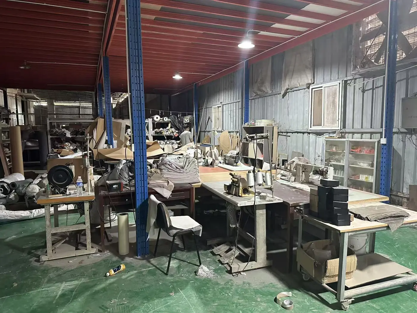 Upholstery and furniture detailing work area